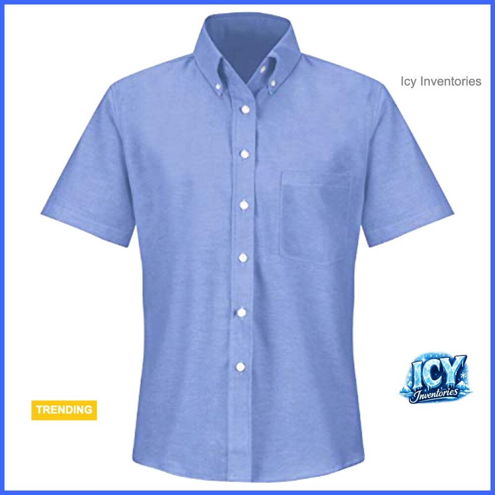 Combed Cotton Polyester Button Down Shirt For Work - image 3